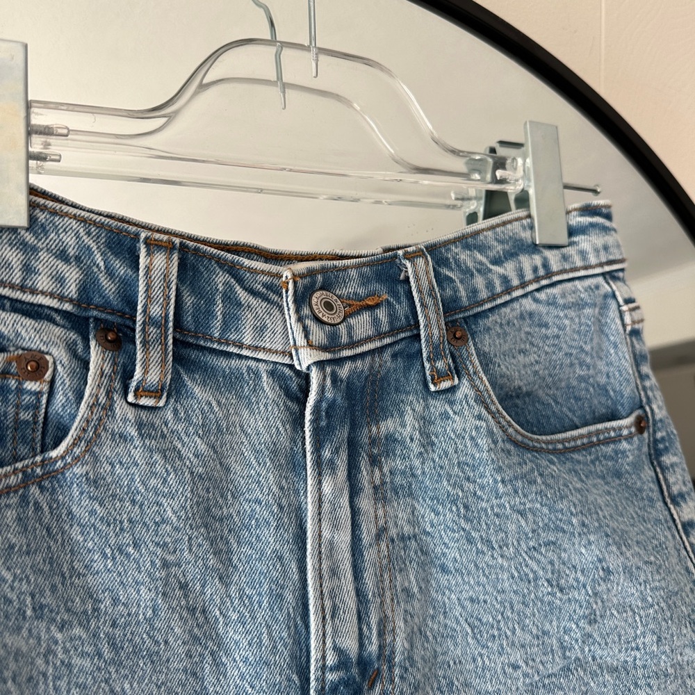 Abercrombie & Fitch Light Blue Jean Shorts - Picture 3 of 4